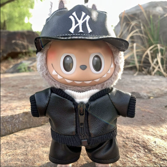 Labubu NY Black Bomber Suit